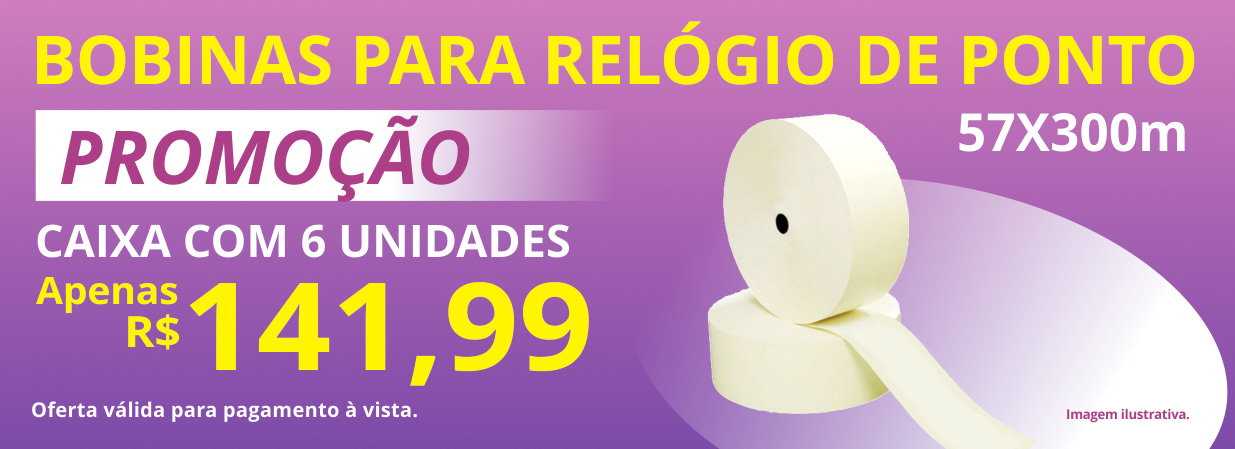 Banner Bobina para relógio de ponto